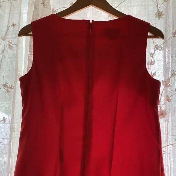 Orangey Red sheath dress with flattering cut - Picture 3 of 6
